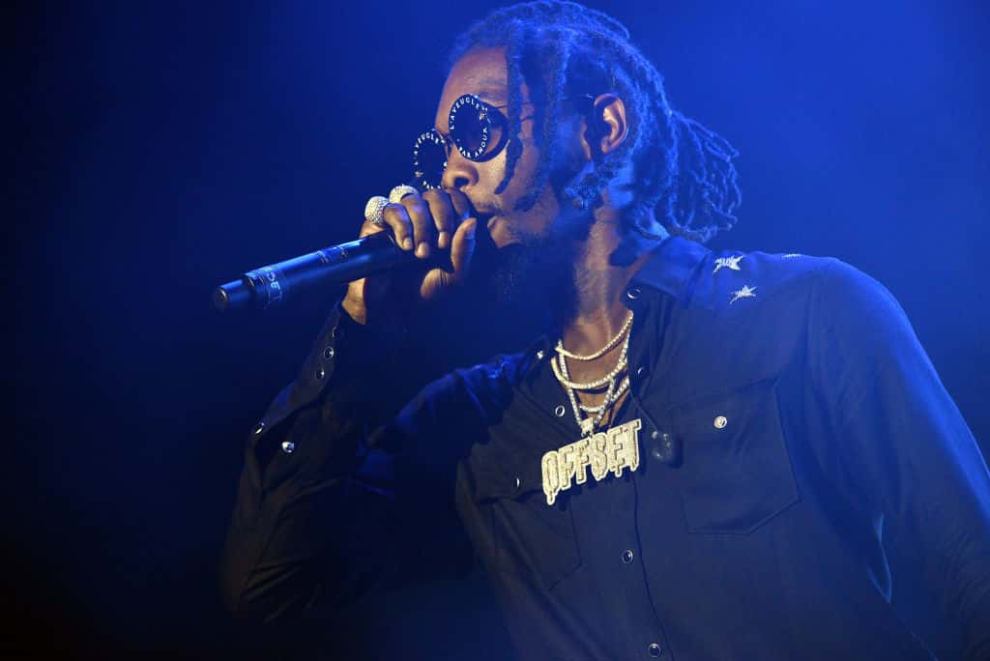 Offset of the hip hop trio Migos performs onstage during the 'Nobody Safe' tour July 2017