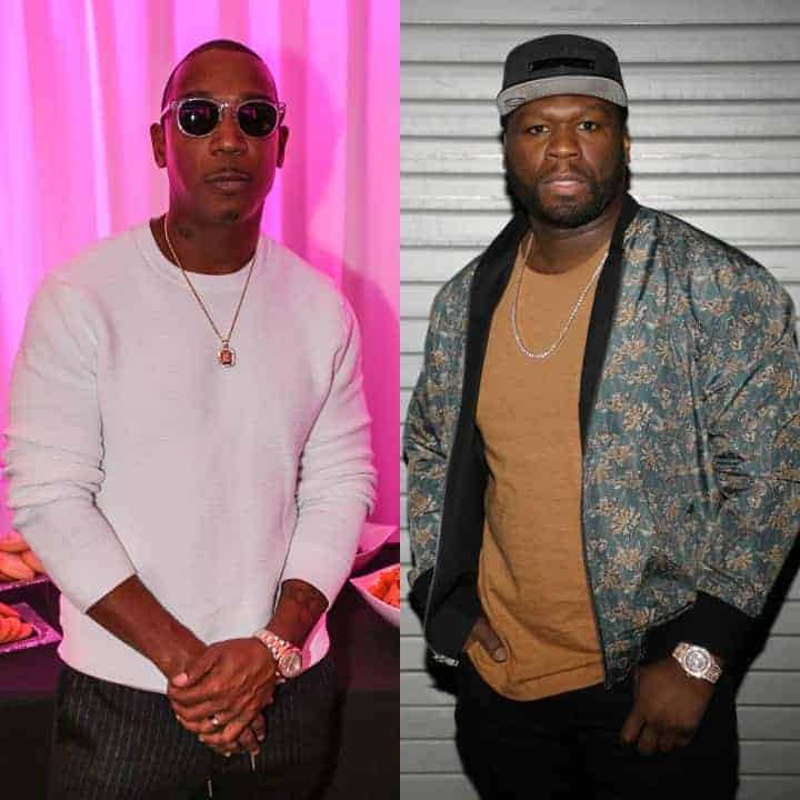 Split image of Ja Rule and 50 Cent