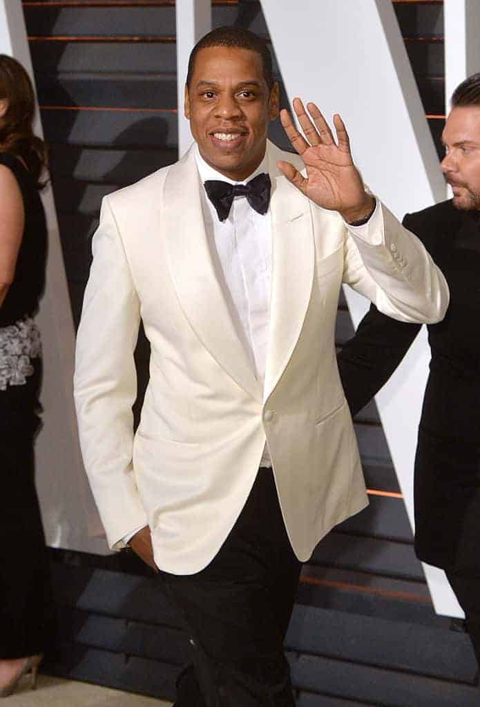 Jay Z arrives at the 2015 Vanity Fair Oscar Party Hosted By Graydon Carter 2015