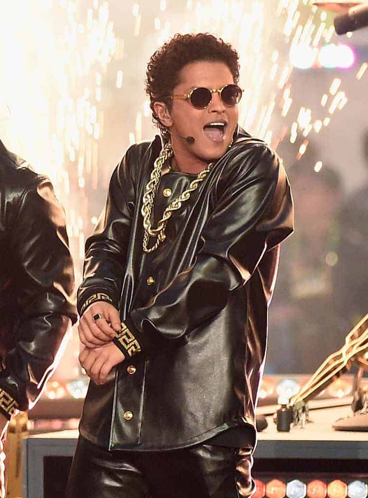 Bruno Mars performs during the Pepsi Super Bowl 50 Halftime Show