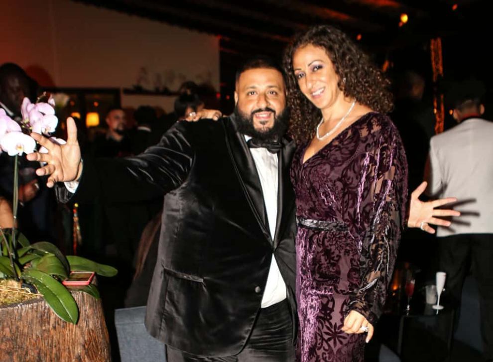 DJ Khaled and Nicole Tuck attend Sean 'Diddy' Combs Hosts CIROC The New Year 2018 in Miami