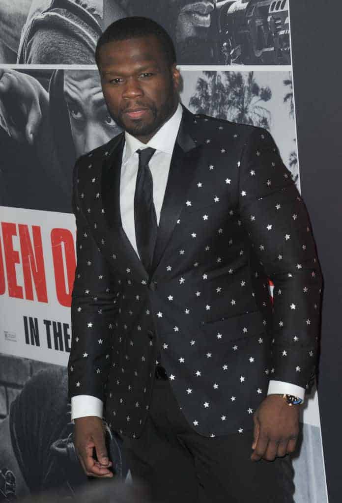 50 cent arrives at Premiere Of STX Films' "Den Of Thieves