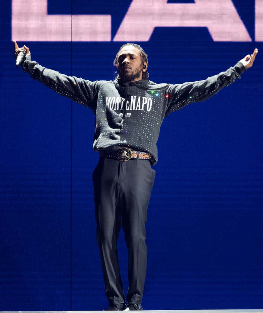 Kendrick Lamar performs at The BRIT Awards 2018
