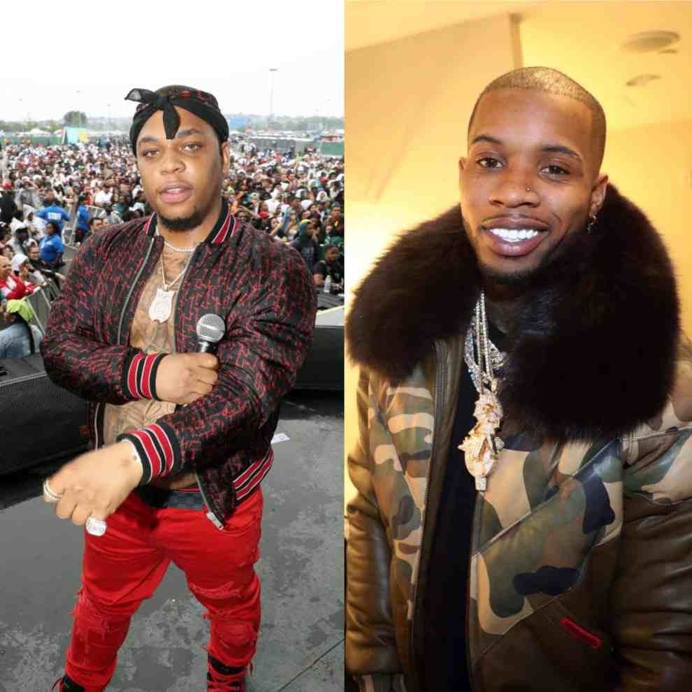 Don Q and Tory Lanez both facing the camera