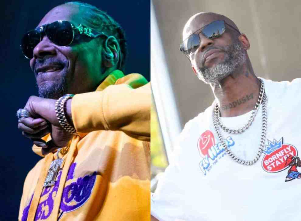 Side by side photos of Snoop Dogg and DMX|Side by side photos of Snoop Dogg and DMX