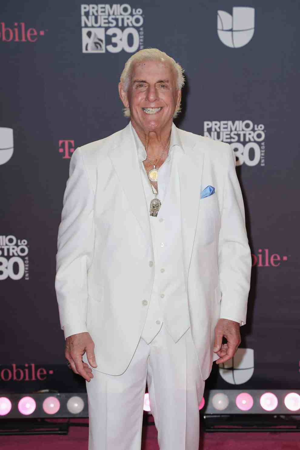 Ric Flair wearing all white
