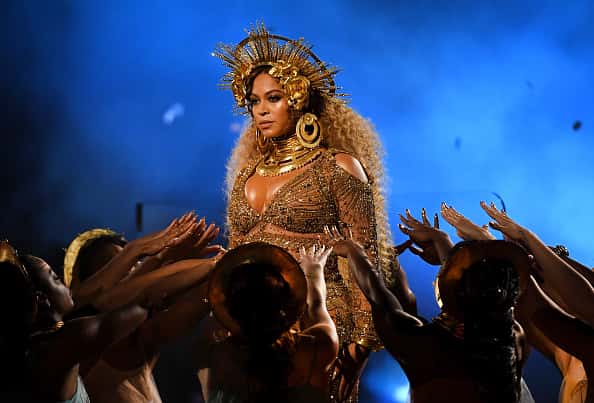 Beyonce performing at cochella