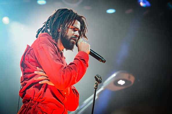 J Cole performong