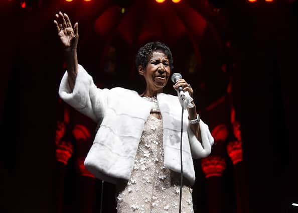 Aretha Franklin performing