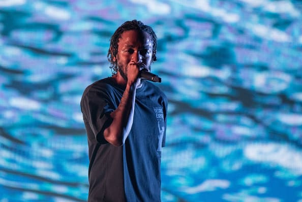 Kendrick Lamar performs on stage on day 1 of Sziget Festival 2018 on August 8