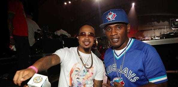 DJ Young Chow (L) and Jabba attend 2018 HOT 97's On Da Reggae & Soca Tip at Ford Amphitheater at Coney Island Boardwalk on August 31