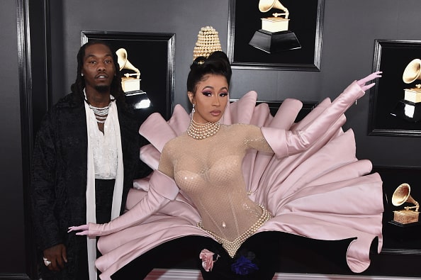 Offset of Migos (L) and Cardi B attend the 61st Annual GRAMMY Awards at Staples Center on February 10