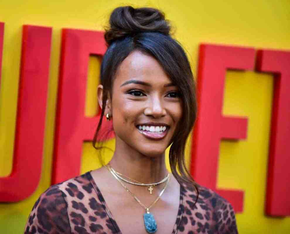 Karrueche Tran smiling at the camera