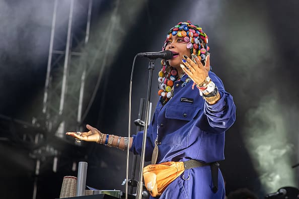 Erykah Badu performs on stage at The Oyafestivalen on August 8