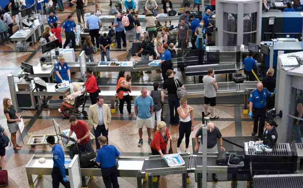 Photo of passengers at the airport