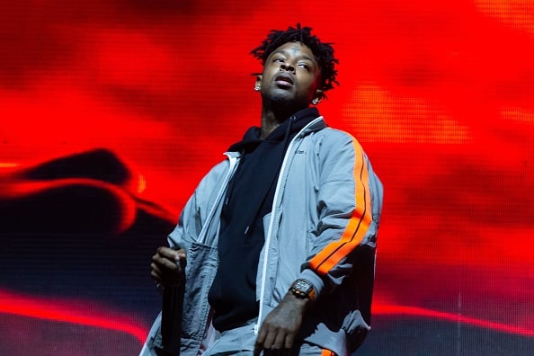British rapper 21 Savage performs at the Austin City Limits (ACL) Music Festival on October 12
