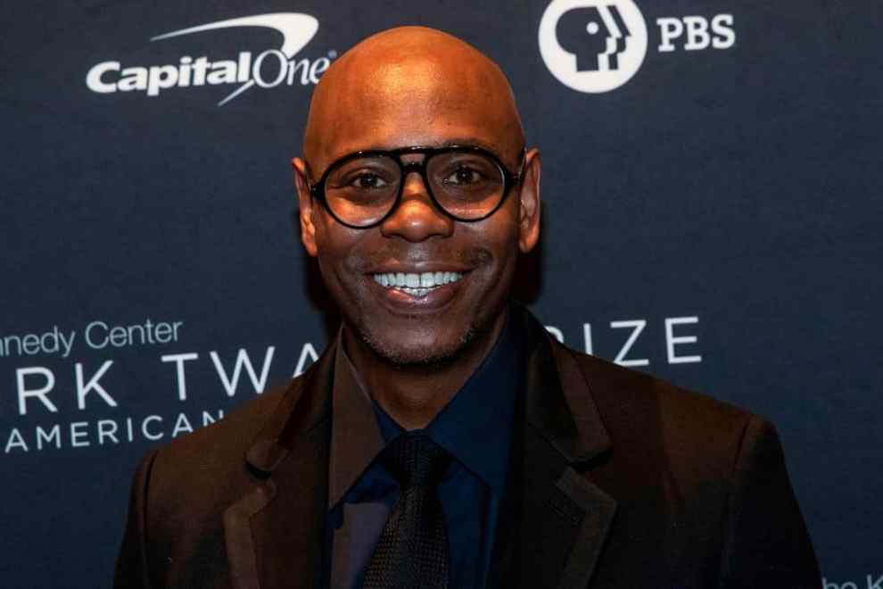 US comedian Dave Chappelle and recipient of the Mark Twain Award for American Humor arrives at the Kennedy Center for award ceremony on October 27