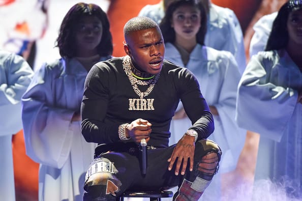 Rapper DaBaby performs onstage at the 2019 BET Hip Hop Awards at Cobb Energy Performing Arts Centre on October 05
