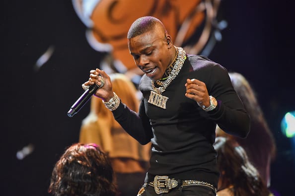 Rapper DaBaby performs onstage at the 2019 BET Hip Hop Awards at Cobb Energy Performing Arts Centre on October 05