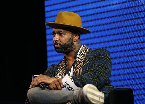 Joe Budden speaks onstage at the REVOLT X AT&T 3-Day Summit In Los Angeles - Day 1 at Magic Box on October 25
