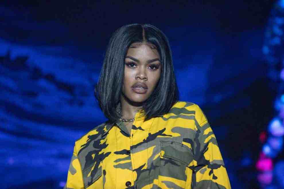 Teyana Taylor wearing yellow camo