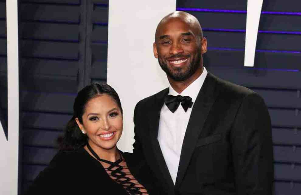 Vanessa and Kobe Bryant wearing black