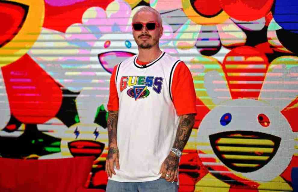 Colombian musician and composer Jose Alvaro Osorio Balvi aka J Balvin poses during a photo call at the Universal Music offices in Mexico City on March 3