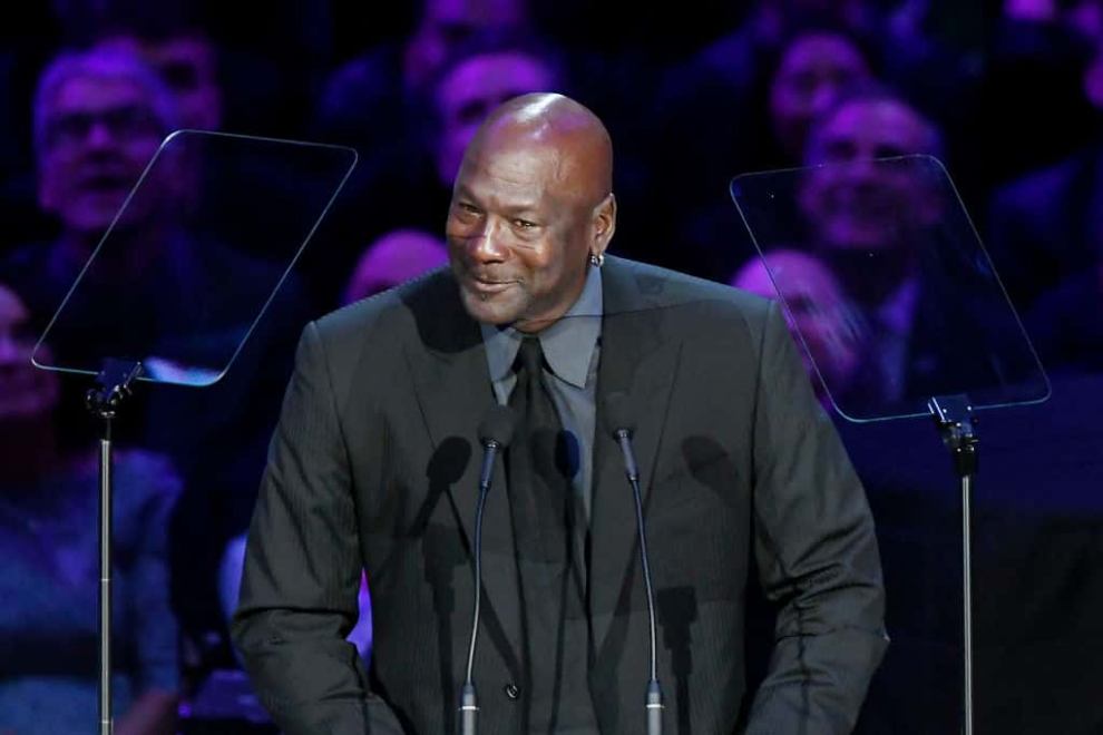 Michael Jordan standing at the podium