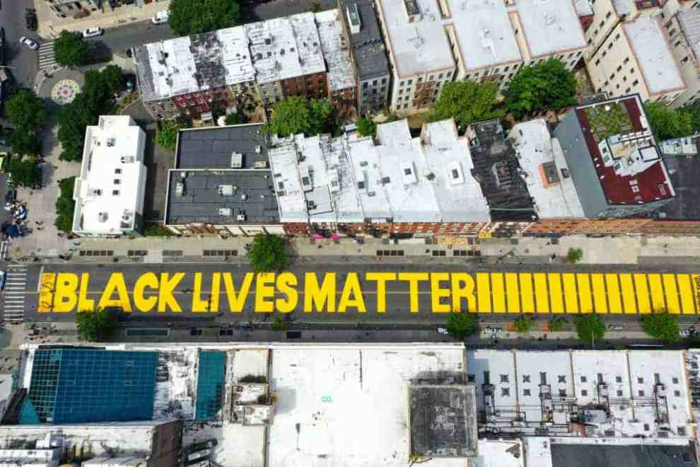 Black Lives Matter Mural In Brooklyn