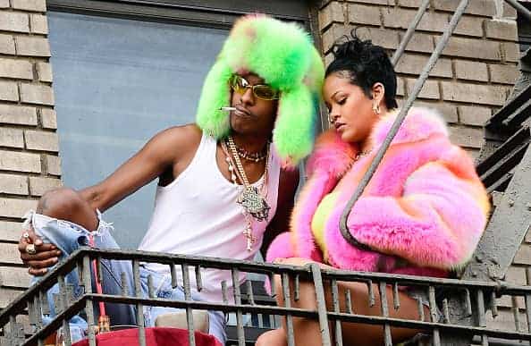 A$AP Rocky and Rihanna are seen filming a music video in the Bronx on July 11
