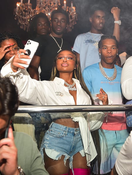 Lil Baby and Jayda Cheaves attend Welcome To Atlanta at Compound on August 14
