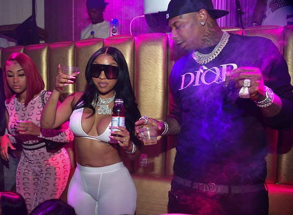 Moneybagg Yo and Ariana Fletcher attend Moneybagg Yo and Ari Host Medusa at Medusa on September 6