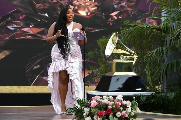Lizzo speaks onstage during the 63rd Annual GRAMMY Awards at Los Angeles Convention Center on March 14