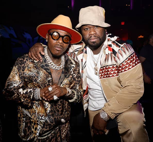 DaBaby and 50 Cent attend 'Power Book III: Raising Kanan' global premiere event and screening at Hammerstein Ballroom on July 15