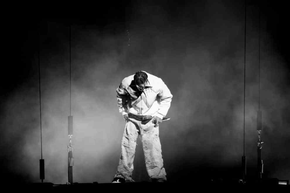 Travis Scott performs on stage during Rolling Loud at Hard Rock Stadium on July 24
