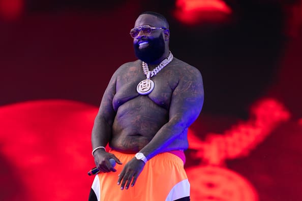 Rick Ross performs onstage during day 3 at Rolling Loud Miami 2021 at Hard Rock Stadium on July 25