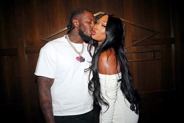 Pardison "Pardi" Fontaine (L) and Megan Thee Stallion attend Jay-Z's 40/40 Club 18th Anniversary celebration at 40/40 Club on August 28