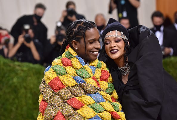 ASAP Rocky and Rihanna attend 2021 Costume Institute Benefit - In America: A Lexicon of Fashion at the Metropolitan Museum of Art on September 13