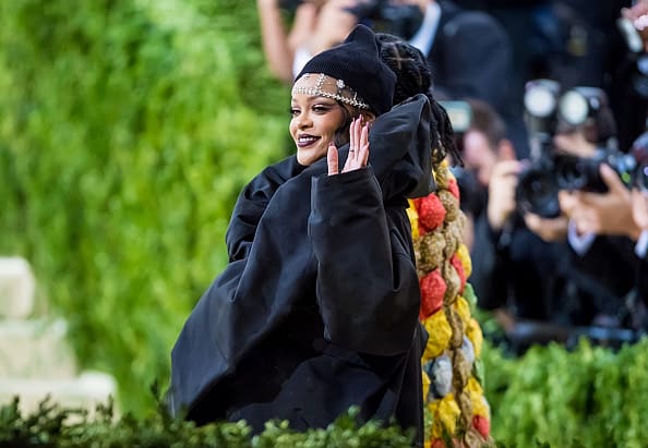 Singer Rihanna attends The 2021 Met Gala Celebrating In America: A Lexicon Of Fashion at The Metropolitan Museum of Art on September 13