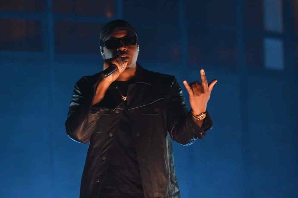 Nas performs during Rihanna's Savage X Fenty Show Vol. 3 presented by Amazon Prime Video at The Westin Bonaventure Hotel & Suites in Los Angeles
