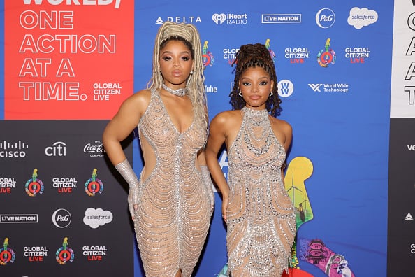 SEPTEMBER 25: (L-R) Chloe Bailey and Halle Bailey of Chloe x Halle attend Global Citizen Live on September 25