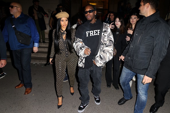 Cardi B and Offset are seen leaving"La Giraffe" restaurant on September 30