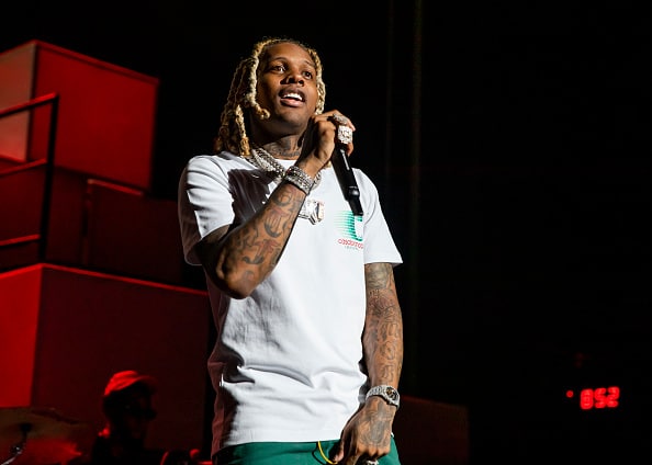 Lil Durk performs at DTE Energy Music Theater on October 01