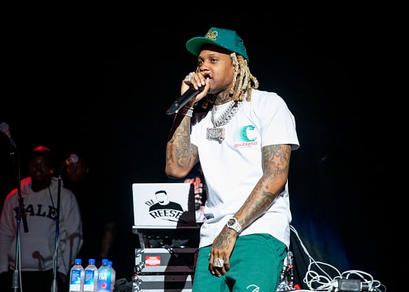 Lil Durk performs at DTE Energy Music Theater on October 01