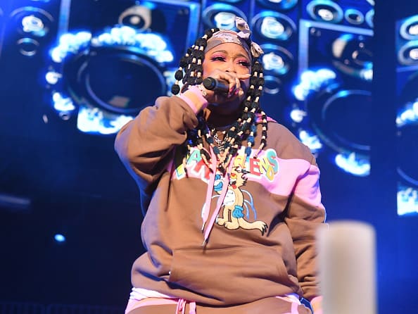 Rapper DaBrat performs onstage during 2021 The Millennium tour at State Farm Arena on October 16