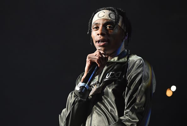 Rapper Soulja Boy performs onstage during 2021 The Millennium tour at State Farm Arena on October 16