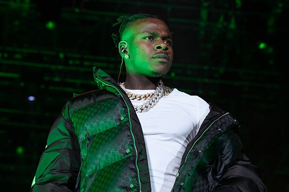 DaBaby performs as a special guest during 50 Cent's set at Rolling Loud New York 2021 at Citi Field on October 28