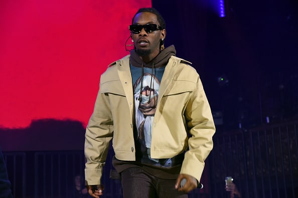 Offset of Migos performs onstage for Call of Duty: Vanguard launch event with a first-ever verzuz concert at The Belasco on November 03
