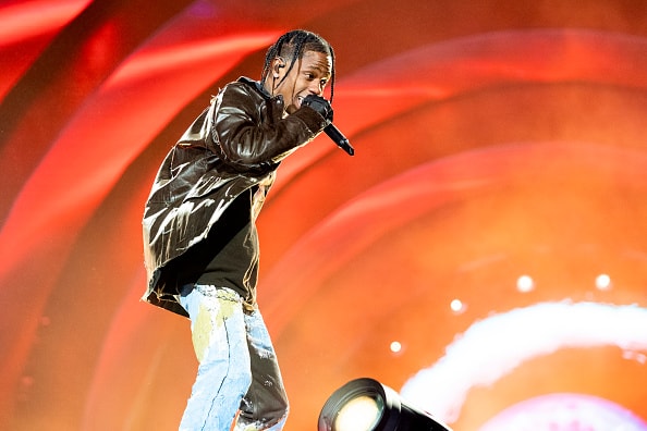 Travis Scott performs during 2021 Astroworld Festival at NRG Park on November 05