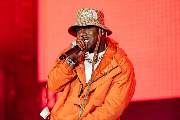 Rapper DaBaby performs onstage during day 3 of Rolling Loud Los Angeles at NOS Events Center on December 12